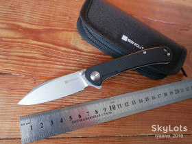 Ножі, мультітули Ножи, мультитулы ^/--/^ Sencut Scepter SA /--/ 03 /--/ B, G /--/ 10 Black, 9 /--/ Cr /--/ 18 /--/ MoV Stonewash, Caged Ceramic Ball Bearing, Outdoor, Flipper, EDC, Liner Lock - фото фото фото
