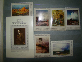СРСР - СССР - ^/--/^ СССР, Михель  (2009), 4419-4424,блок 107, Русская живопись XIX века. Ф.А.Васильев  (1850-1873) ^_^^^ СРСР, Міхель (2009), 4419-4424, блок 107, Російський живопис XIX століття. Ф.А.Васильєв (1850-1873) - фото фото фото