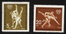 Балканський півострів Балканский полуостров ^/--/^ Болгария 1963 г № 1374‑1375 ** серия ^_^^^ Болгарія 1963 р No 1374-1375 ** серія - фото фото фото