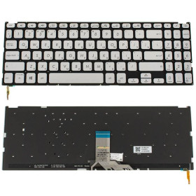 Клавіатури Клавиатуры ^/--/^ Клавиатура для ноутбука ASUS (X /--/ 509 series) rus, silver, без фрейма, подсветка клавиш ^_^^^ Клавіатура для ноутбука ASUS (X /--/ 509 series) rus, silver, без фрейму, підсвічування клавіш - фото фото фото
