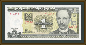 Карибський басейн Карибский бассейн ^/--/^ Куба 1 песо 2007 P-128  (128 /--/ b) UNC ^_^^^ Куба 1 песо 2007 P-128 (128 /--/ b) UNC - фото фото фото