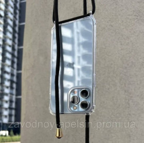 Чохли, бампера Чехлы, бампера ^/--/^ IPhone 14 Pro Max Чехол силиконовый со Шнурком (прозрачный) ^_^^^ IPhone 14 Pro Max Чехол силіконовий зі Шнурком (прозорий) - фото фото фото