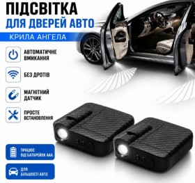 Підсвічування Подсветка ^/--/^ 3 /--/ D HD LED проектор голограми «Крила Ангела» бездротовий на двері авто  Проєкційна підсвітка для дверей автомобіля 2 шт ^_^^^ 3 /--/ D HD LED проектор голограммы «Крылья Ангела» беспроводной на двери авто Проекционная подсветка для дверей автомобиля 2 шт - фото фото фото
