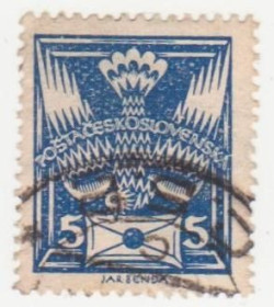 Чехословаччина Чехословакия ^/--/^ Чехословакия  1920 г..№ 165 гашеная ^_^^^ Чехословаччина 1920 р. No 165 гашена - фото фото фото