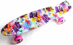 Дитячі ролики та скейти Детские ролики и скейты ^/--/^ Penny Board &amp;quot;Fish&amp;quot; Graffity. Светящиеся колеса. (PFO /--/ 011) ^_^^^ Penny Board &amp;quot; Fish &amp;quot; Graffity. Світні колеса. (PFO /--/ 011) - фото фото фото