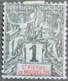 Інше Другое ^/--/^ Французские колонии Сен-Пьер и Микелон 1892 ^_^^^ Французькі колонії Сен-П'єр і Мікелон 1892 - фото фото фото
