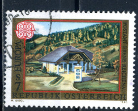 Архітектура Архитектура ^/--/^ Австрия. Почтовые отделения. Архитектура  (серия) 1990 г. ^_^^^ Австрія. Поштові відділення. Архітектура (серія) 1990 - фото фото фото
