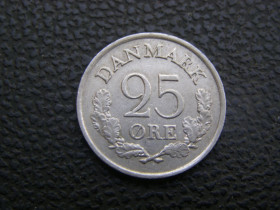 Данія Дания ^/--/^ 25 эр Дания 1961 г ^_^^^ 25 ЕР Данія 1961 - фото фото фото