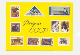 СРСР - СССР - ^/--/^ СССР 1975 Сувенирный листок -открытка Фауна 1 ^_^^^ СРСР 1975 Сувенірний листок - відкриття Фауна 1 - фото фото фото