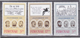 Скандинавія Скандинавия ^/--/^ Фареры 1988 РОЖДЕСТВО ВСТРЕЧА 100 ЛЕТ ВЫДАЮЩИЕСЯ ЛИЧНОСТИ ПТИЦА Mi.172-174 SW 166-168*MVLH $7.89 !!! ^_^^^ Фарери 1988 Різдво зустріч 100 років Видається особистості Птаху Mi.172-174 SW 166-168*MVLH $7.89 !!! - фото фото фото