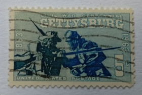 Північна Америка Северная Америка ^/--/^ США 1963 Битва при Геттисберге, гашеная ^_^^^ 1963 — Битва при Геттісберзі, гашена - фото фото фото