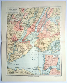 Інше Другое ^/--/^ Мапа карта Нью-Йорк, New York 1893–97 Німеччина Оригінал Fv /--/ 8.8 ^_^^^ Карта Нью-Йорк, New York 1893-97 Германия Оригинал Fv /--/ 8. 8 8 - фото фото фото