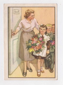 СРСР СССР ^/--/^ ПЕРШЕ ВЕРЕСНЯ - ПЕРВОЕ СЕНТЯБРЯ = ДІТИ =  ДМПК 1958 р. = ВАТОЛИНА = п/п ^_^^^ ПЕРВОЕ СЕНТЯБРЯ = ДЕТИ = ДМПК 1958 г. = ОАОЛИНА = п/п - фото фото фото