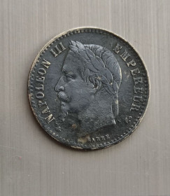 Франція Франция ^/--/^ Редкая монета 50 сантимов 1864 года Серебро Наполеон Третий  mpv /--/ 814 ^_^^^ Рідкісна монета 50 сантимів 1864 року Срібло Наполеон Третій mpv /--/ 814 - фото фото фото