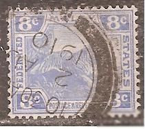 Інші країни Другие страны ^/--/^ Малайская федерация 1910 Sc.46 гаш. ^_^^^ Малайська федерація 1910 Sc.46 гаш. - фото фото фото