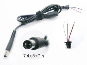 Адаптери живлення Адаптеры питания ^/--/^ DC кабель (7.4*5.0+pin) для DELL (45 /--/ W, 65 /--/ W, 90 /--/ W, 120 /--/ W) 3-провода. От блока питания к ноутбуку ^_^^^ DC кабель (7.4*5.0+Pin) для DELL (45 /--/ W - 120 /--/ W) 3 - дроти. Кабель з феритовим фільтром і застібкою. - фото фото фото