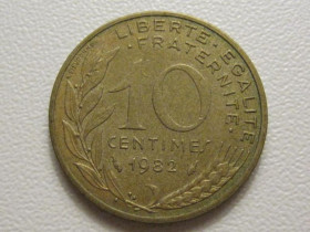 Франція Франция ^/--/^ Франция 10 сантимов 1982 года 38203 ^_^^^ Франція 10 сантимів 1982 року 38203 - фото фото фото