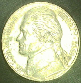 Обігові Обиходные ^/--/^ США 5 центів, 2001 D Джефферсон Нікель [3.30] ^_^^^ США 5 центов, 2001 D Джефферсон Никель [3.30] - фото фото фото