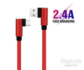 Кабелі Кабели ^/--/^ FONKEN Micro USB  90° Nylon кабель быстрой зарядки 1 м ^_^^^ FONKEN Micro USB 90° Nylon кабель швидкої зарядки 1 м - фото фото фото