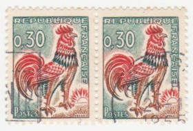Франція Франция ^/--/^ Франция  1965 г. № 1489 гашеная пара ^_^^^ Франція 1965 р. No 1489 гашена пара - фото фото фото