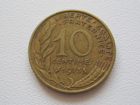 Франція Франция ^/--/^ Франция 10 сантимов 1973 года 24123 ^_^^^ Франція 10 сантимів 1973 24123 - фото фото фото