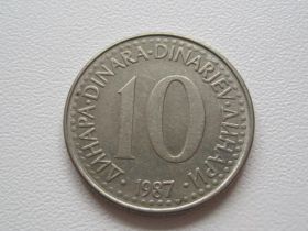 Югославія Югославия ^/--/^ Югославия 10 динаров 1987 года 24900 ^_^^^ Югославія 10 динарів 1987 року 24900 - фото фото фото