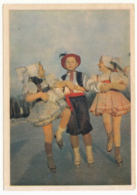 СРСР СССР ^/--/^ Чешская полька на коньках 1956 Бочинина Р /--/ 8 ^_^^^ Чеська полька на ковзанах 1956 Бочиніна Р /--/ 8 - фото фото фото