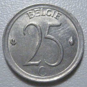 Бельгія Бельгия ^/--/^ Бельгія 25 сантимів 1966 року Belgie 42300 ^_^^^ Бельгия 25 сантимов 1966 года Belgie 42300 - фото фото фото