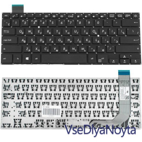 Клавіатури Клавиатуры ^/--/^ Клавиатура для ноутбука ASUS (X /--/ 407 series) rus, black, без фрейма (ОРИГИНАЛ) ^_^^^ Клавіатура для ноутбука ASUS (X /--/ 407 series) rus, black, без фрейму - фото фото фото