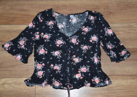 Кофти Кофты ^/--/^ Стильная кофта-блуза-топ H&amp;M Divided р-р XS-S ^_^^^ Стильна кофта-блуза-топ H&amp;M Divided р-р XS-S - фото фото фото