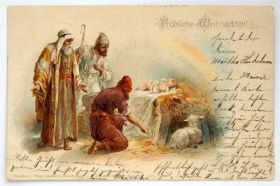Іноземні Иностранные ^/--/^ Открытка Рождество Weihnachts 1900-й год Германия ^_^^^ Різдво Weihnachts 1900 рік Німеччина - фото фото фото