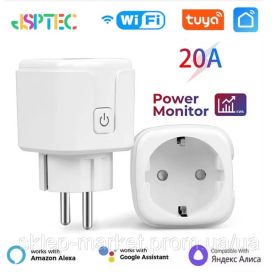 Інше Другое ^/--/^ Wifi Смарт-розетка Tuya Smart Life 20 /--/ A 220 /--/ В євровилка біла ^_^^^ Wifi Смарт-розетка Tuya Smart Life 20 /--/ A 220 /--/ В евровилка белая - фото фото фото