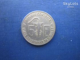 Франки КФА Франки КФА ^/--/^ Монета 5 франків КФА Західна Африка 1975 фауна антилопа риба ^_^^^ Монета 5 франков КФА Западная Африка 1975 фауна антилопа рыба - фото фото фото