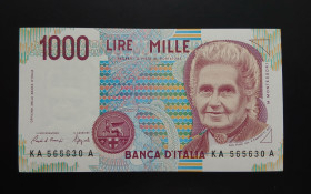 Італія, Ватикан Италия, Ватикан ^/--/^ Італія 1000 лір 1990 рік, UNC - без обігу ^_^^^ Италия 1000 лир 1990 год, UNC - без обращения - фото фото фото