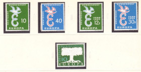 НДР, ФРН ГДР, ФРГ ^/--/^ Германия - SAAR 1958 г  MNH  - EUROPA CEPT - дерево ^_^^^ Німеччина - SAAR 1958 MNH - EUROPA CEPT - дерево - фото фото фото