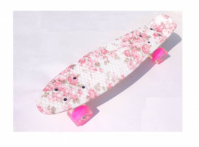 Дитячі ролики та скейти Детские ролики и скейты ^/--/^ Penny board &amp;quot;Flowers&amp;quot;. Светящиеся колеса (PR /--/ 07 /--/ L) ^_^^^ Penny board &amp;quot;Flowers &amp;quot Світні колеса (PR /--/ 07 /--/ L) - фото фото фото