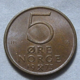Норвегія Норвегия ^/--/^ Норвегія 5 ере 1973 року #6 /--/ П /--/ 362 ^_^^^ Норвегия 5 эре 1973 года #6 /--/ П /--/ 362 - фото фото фото