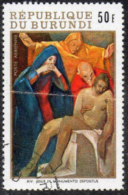 Бурунді Бурунди ^/--/^ Бурунді 1970 - Картина Хресної дороги Хуана Деараноа-і-Карредано  (Г) ^_^^^ Бурунди 1970 - Картина Крестной дороги Хуана Деараноа-и-Карредано (Г) - фото фото фото
