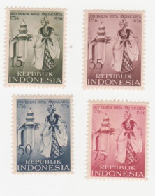 Індонезія Индонезия ^/--/^ Индонезия   1956 г.№  217-220 *  серия ^_^^^ Індонезія 1956 No 217-220 - фото фото фото