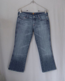 Капрі Капри ^/--/^ Джинсы капри бриджи синие W /--/ 30 &amp;apos;7 For All Mankind&amp;apos; ^_^^^ Джинси Капрі Бріджі сині W /--/ 30 &amp;apos;7 For All Mankind &amp;apos; - фото фото фото