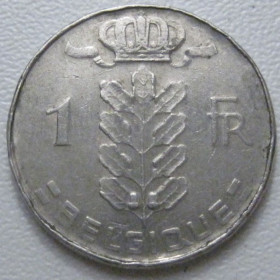 Бельгія Бельгия ^/--/^ Бельгія 1 франк 1975 року Belgique 42661 ^_^^^ Бельгия 1 франк 1975 года Belgique 42661 - фото фото фото