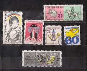 Чехословаччина Чехословакия ^/--/^ ЧЕХОСЛОВАЧЧИНА =  марки 1974 р. = гаш.  = 6 шт. + ^_^^^ ЧЕХОСЛОВАЧИНА = марки 1974 г. = гаш. = 6 шт. + + - фото фото фото