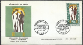 Нігер Нигер ^/--/^ Нигер 1964 Европа - Африка экономическая ассоциация 1 /--/ м.КПД ^_^^^ Нігер 1964 Європа - Африка економічна асоціація 1 /--/ м. ККД - фото фото фото