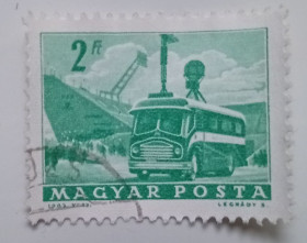 Угорщина Венгрия ^/--/^ Венгрия 1963 Автобус, 2 /--/ Ft, гашеная ^_^^^ Угорщина 1963 Автобус, 2 /--/ Ft, гашена - фото фото фото
