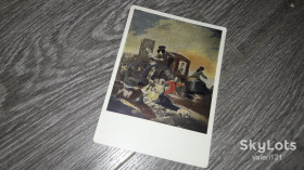 СРСР СССР ^/--/^ открытка Гончарный рынок Франсиско Гойя  1965 /--/ г. ^_^^^ Гончарний ринок Франсиско Гойя 1965 /--/ р. - фото фото фото
