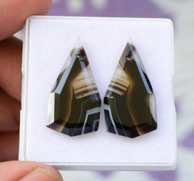 Агат Агат ^/--/^ Натуральный агат  пара 16 Ct  27 x 13 мм ^_^^^ Натуральний агат пара 16 Ct 27 x 13 мм - фото фото фото