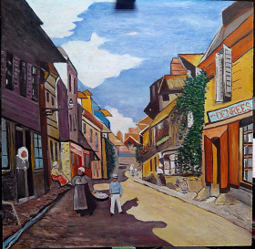 Картини, Гравюри, Живопис та Графіка Картины, Гравюры, Живопись и Графика ^/--/^ Картина  &amp;quot;Город&amp;quot; Двп Масло +Рама 70*60 /--/ см. ^_^^^ Картина &amp;quot; Місто &amp;quot; Двп Масло + Рама 70 * 60 см. - фото фото фото