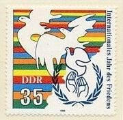 Інше Другое ^/--/^ ГДР Год Мира ООН птицы фауна 1986 ^_^^^ Рік Миру ООН птахи фауна 1986 - фото фото фото