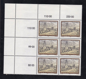 Інші країни Другие страны ^/--/^ Австрия 1990 г MNH  - архитектура - шестиблок ^_^^^ 1990 — Австрія — архітектура — шестиблок - фото фото фото
