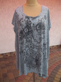 Футболки Футболки ^/--/^ Prom      ( 4 /--/ XL - 58 / 60 р) женская футболка туника стрейчевая  большого размера батал Б / У ^_^^^ Prom ( 4 /--/ XL - 58 / 60 р) жіноча футболка туніка стрейчева великого розміру батал Б / У - фото фото фото